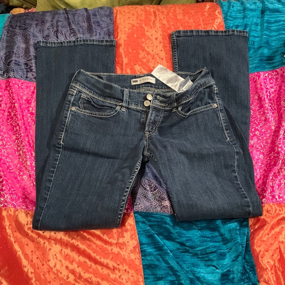 Low rise boot cut jeans